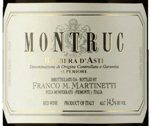 Martinetti Barbera d'Asti Superiore Montruc 2016 1.5L
